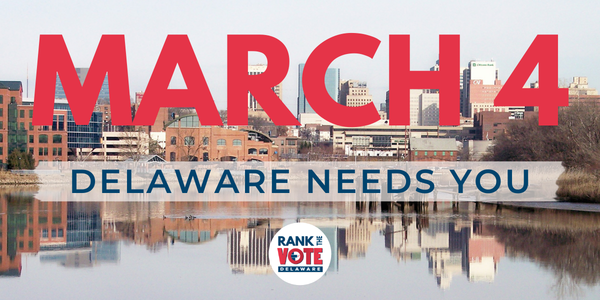 Logo for Rank the Vote Delaware